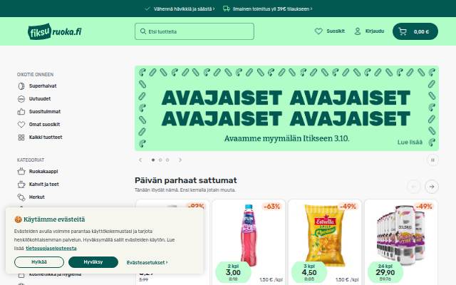 Fiksuruoka.fi storefront