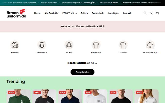 FirmenUniform.de storefront