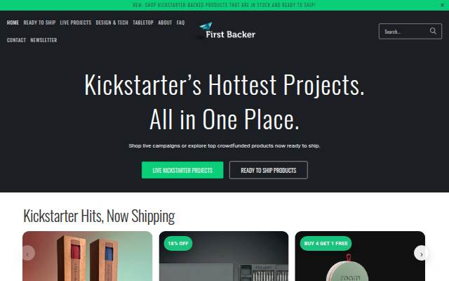 First Backer storefront