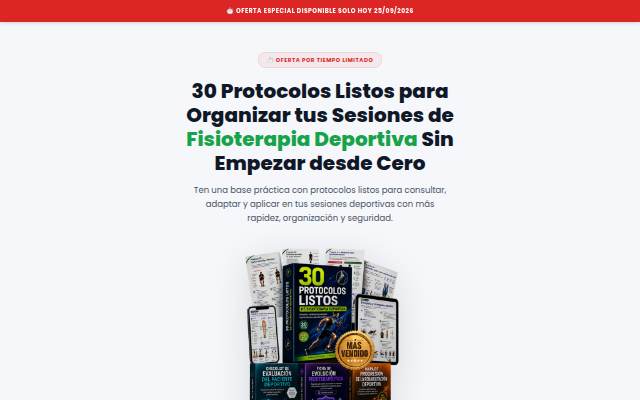 30 Protocolos Listos de Fisioterapia Deportiva storefront