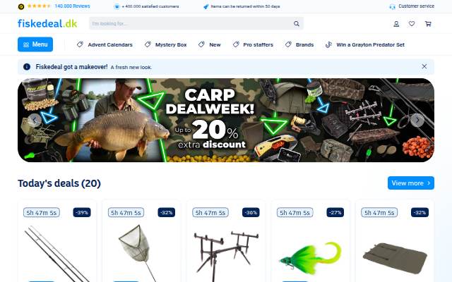 Startseite von Fiskedeal