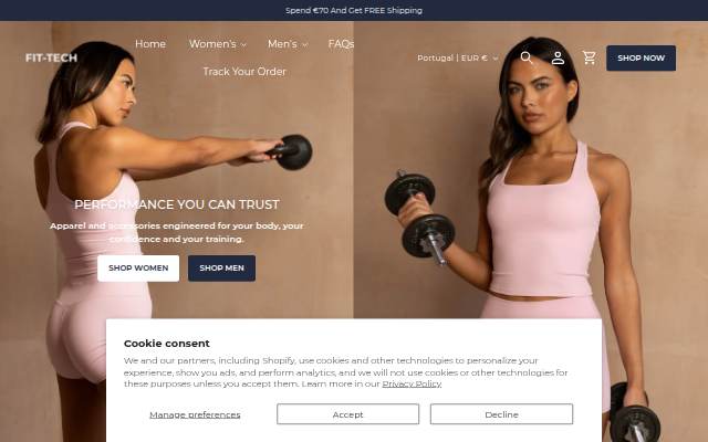 Fit-Tech storefront