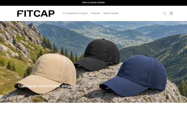 FitCap storefront
