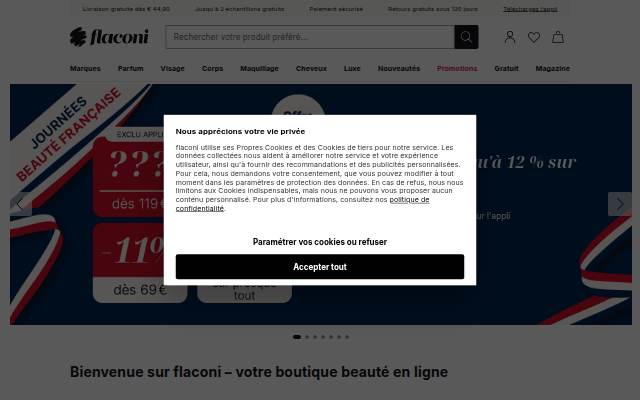 flaconi Boutique en ligne » Parfum, maquillage, soins et autres storefront