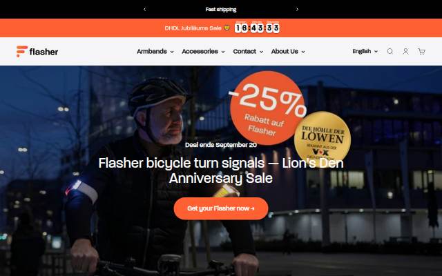 Flasher storefront