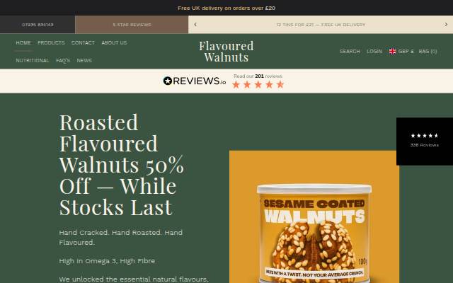 Montra da Flavoured Walnuts
