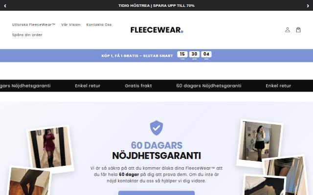 FleeceWear storefront