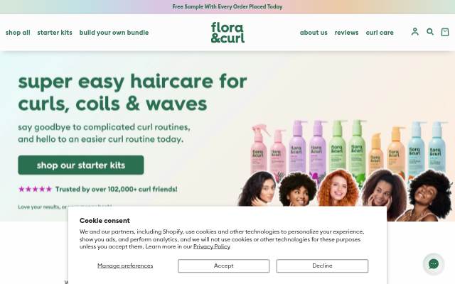 Flora &amp; Curl storefront