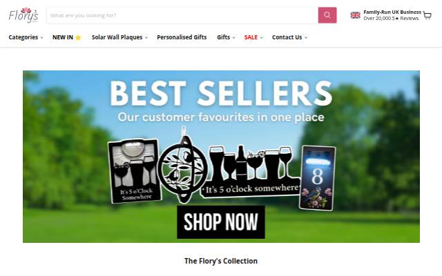 Flory's Online storefront