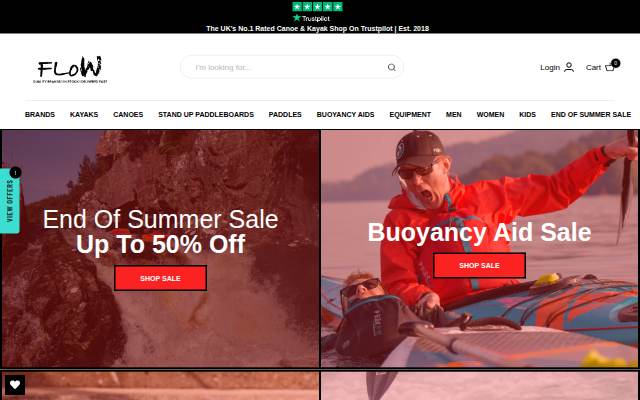 Flow Kayaks storefront