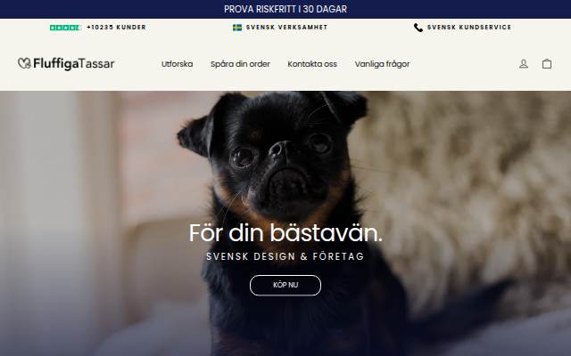 Fluffiga Tassar storefront