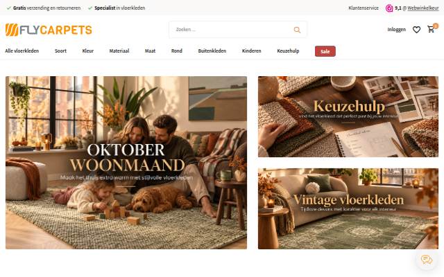 Startseite von Flycarpets