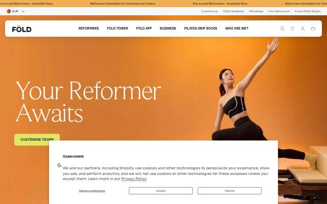 FOLD Reformer storefront