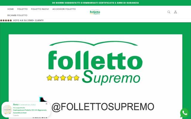 Montra da Folletto Supremo