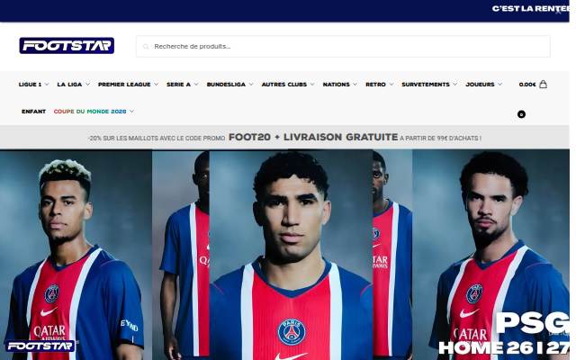 Startseite von Foot Star