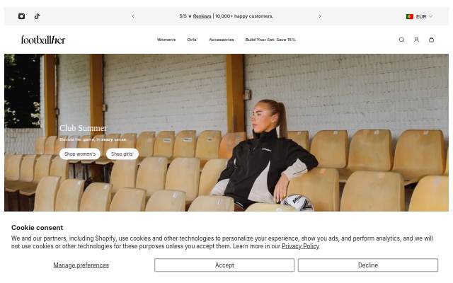 Footballher storefront