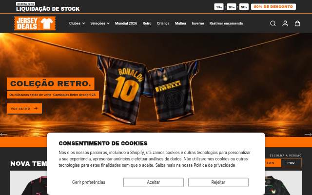 Startseite von JERSEY DEALS