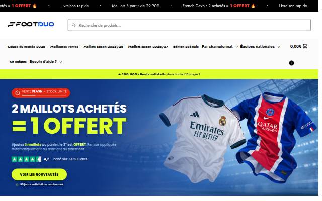 FootDuo – La référence du Football storefront