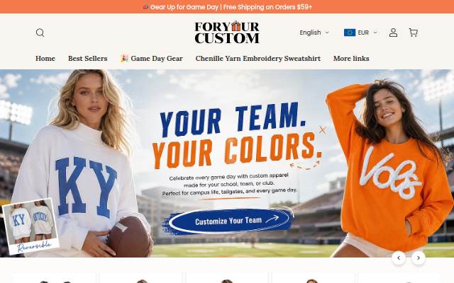 Startseite von foryourcustom.com
