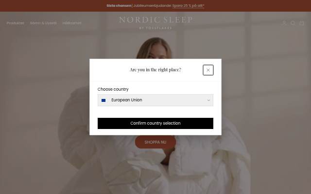 Escaparate de Nordic Sleep by Fossflakes SE