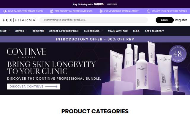 Fox Pharma storefront