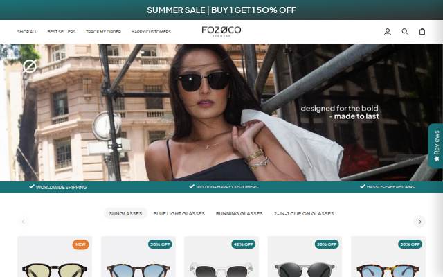 Fozoco Eyewear storefront