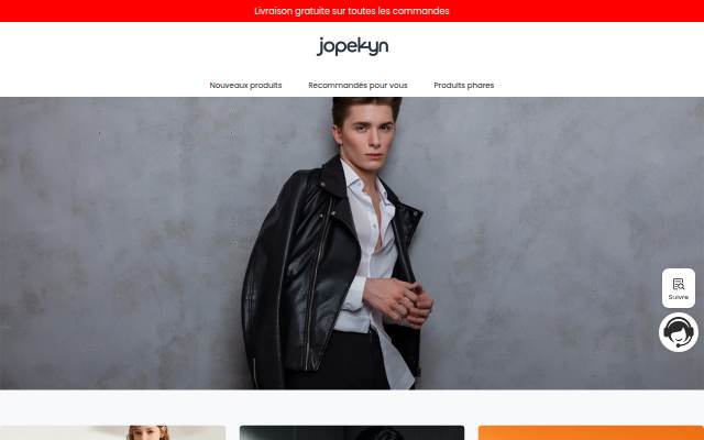 Centre commercial en ligne storefront