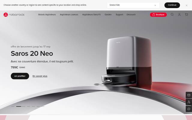 Roborock FR Official Store storefront