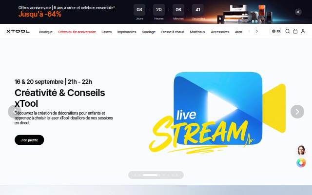 xTool France Store storefront