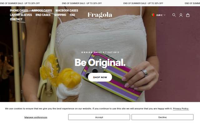 Fragola storefront