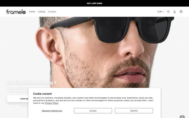 Framelo storefront