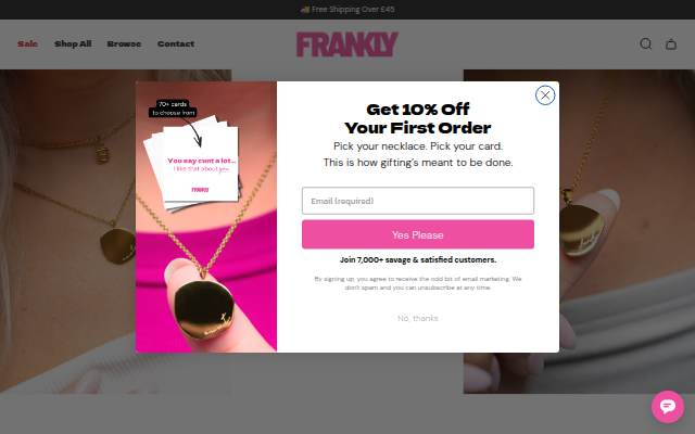 FRANKLY Collective storefront
