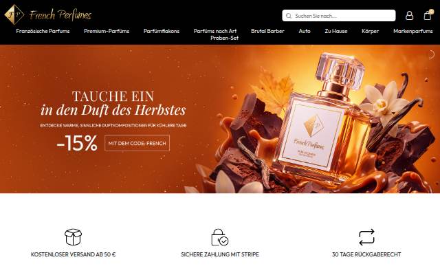 Startseite von franzosischeparfums.de