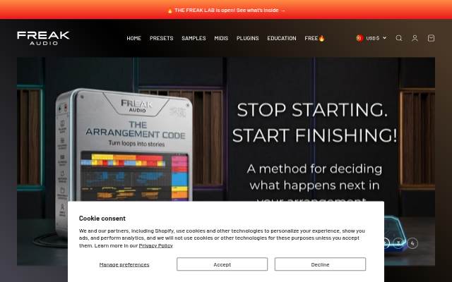 Startseite von FREAK AUDIO