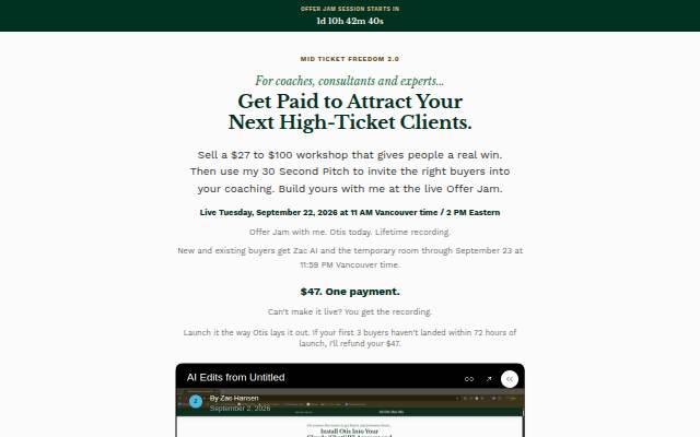 Mid Ticket Freedom 2.0 storefront
