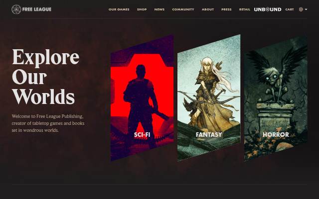 Free League Publishing storefront
