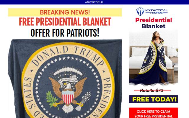 FREE PRESIDENTIAL BLANKET storefront