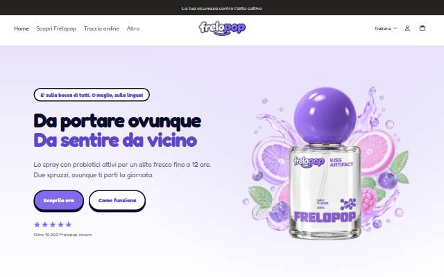 Startseite von frelopop