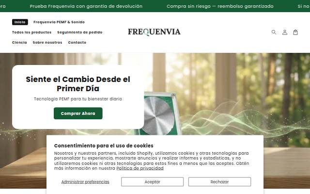 Startseite von FREQUENVIA