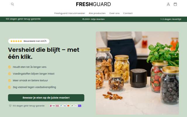 FreshGuard NL storefront