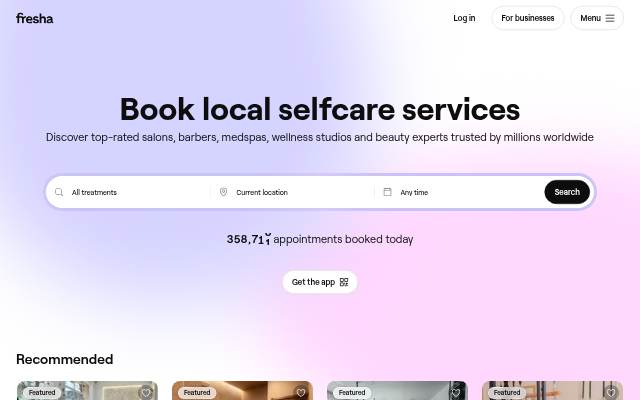 Fresha - Instantly book salons and spas nearby storefront