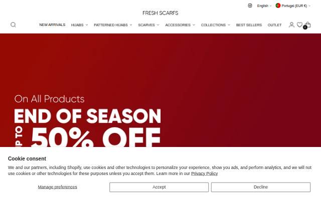 Fresh Scarfs Co. storefront