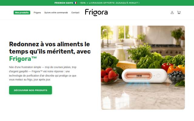 Startseite von Frigora™