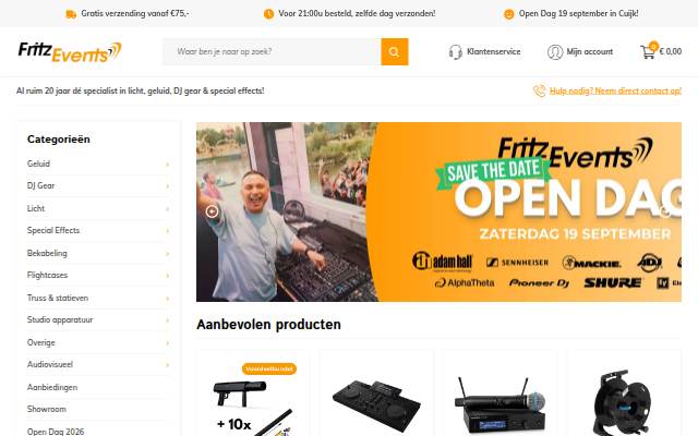 Fritz-Events storefront