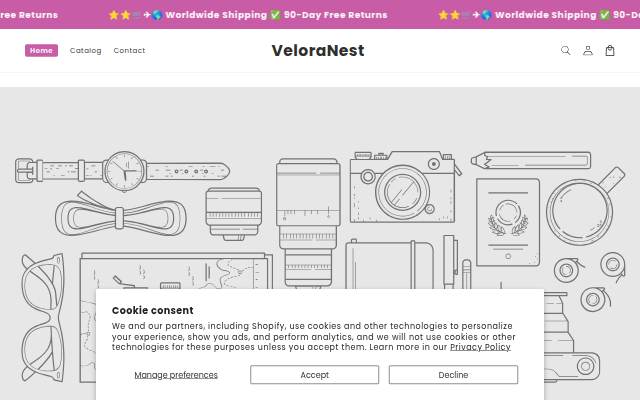 VeloraNest storefront
