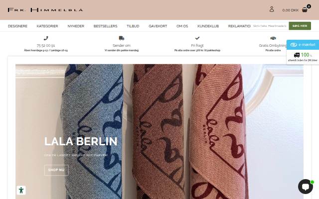Frk. Himmelblå storefront