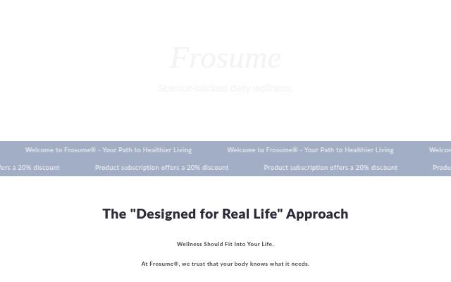 Frosume storefront