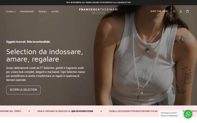 Francesca Tassinari - Selection storefront