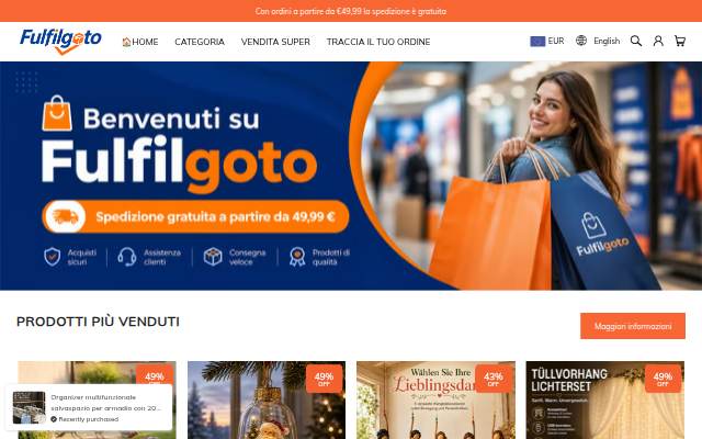 Fulfilgoto storefront