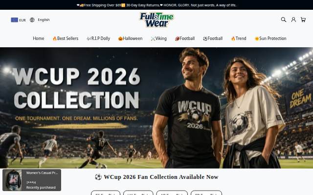 Fulltimewear storefront